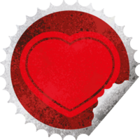 heart circular peeling sticker png