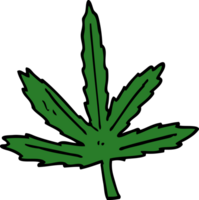 tecknad doodle marijuana blad png