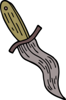 symbole de poignard de tatouage doodle dessin animé png