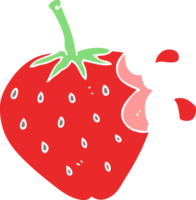 plano color ilustración de un dibujos animados fresa png