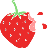 piatto colore illustrazione di un' cartone animato fragola png