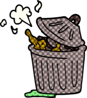 cartoon doodle waste bin png