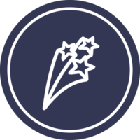 shooting stars circular icon png