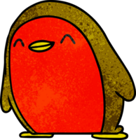 pettirosso rosso kawaii sveglio del fumetto strutturato png