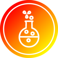 wissenschaftliches Experiment kreisförmig im heißen Gradientenspektrum png