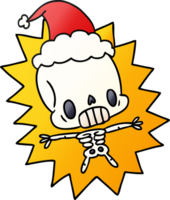 kerstverloop cartoon van kawaii skelet png