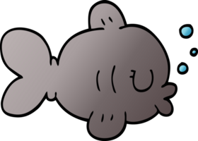 lustiger Cartoon-Doodle-Fisch png