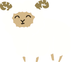 quirky hand drawn cartoon ram png