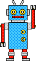 comic book style cartoon dancing robot png