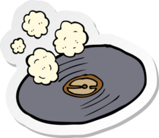 sticker of a cartoon magic old vinyl record png