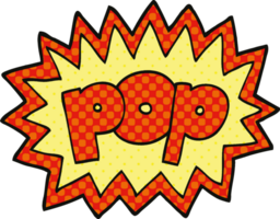 símbolo pop de dibujos animados de estilo cómic png