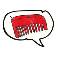 speech bubble textured cartoon comb png