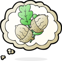 thought bubble cartoon acorns png