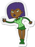 sticker of a cartoon vampire girl png