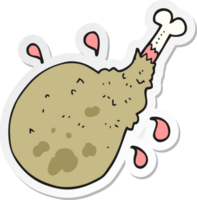 sticker of a cartoon meat png