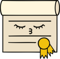 cute cartoon certificate png