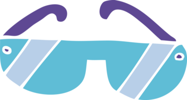 lunettes de sécurité doodle dessin animé png