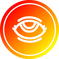 oogsymbool cirkelvormig in hete gradiëntspectrum png