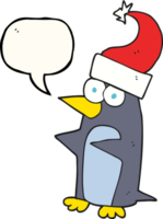 balão de fala desenho animado pinguim de natal png