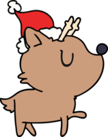 cartone animato di natale di cervo kawaii png