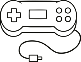 line drawing cartoon game controller png