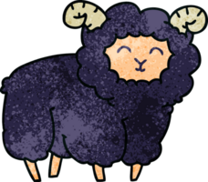 quirky hand drawn cartoon ram png