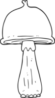 black and white cartoon mushroom png