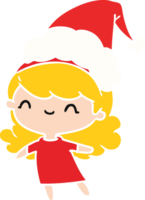 christmas cartoon of kawaii girl png