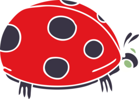 quirky hand drawn cartoon ladybird png