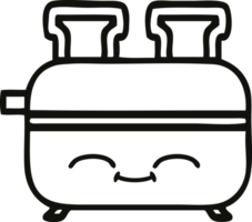 line drawing cartoon of a toaster png