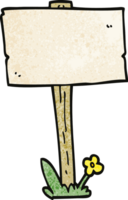 cartoon doodle sign post png