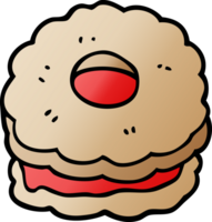 cartoon doodle jammy biscuit png