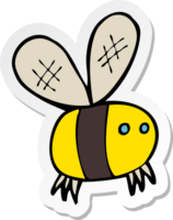 sticker of a cartoon bee png