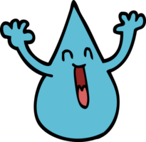 cartoon doodle rain drop png