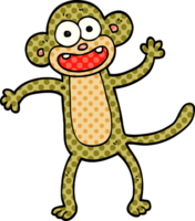 Cartoon-Doodle verrückter Affe png