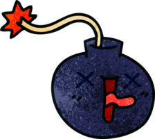 quirky hand drawn cartoon bomb png