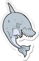 autocollant d'un requin de dessin animé png