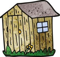 cartoon doodle wooden shed png