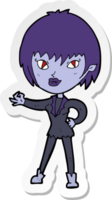 adesivo di una ragazza vampiro cartone animato png