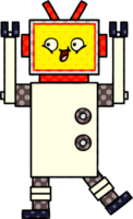 cartoon robot in stripboekstijl png