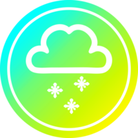 sneeuwwolk cirkelvormig in koud gradiëntspectrum png