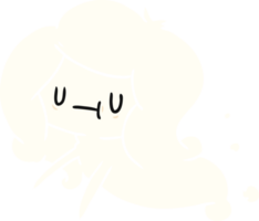 cartone animato di un simpatico fantasma kawaii png