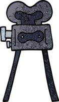 grunge textured illustration cartoon film camera png