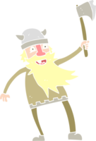 flat color illustration of a cartoon viking png