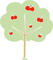 eigenzinnige handgetekende cartoon appelboom png