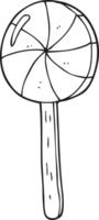black and white cartoon lollipop png