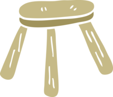 cartoon doodle of a wooden stool png