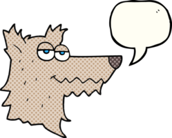 comic book speech bubble cartoon wolf head png