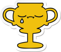 adesivo de um troféu de desenho animado fofo png