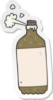 sticker of a cartoon fizzing cola png